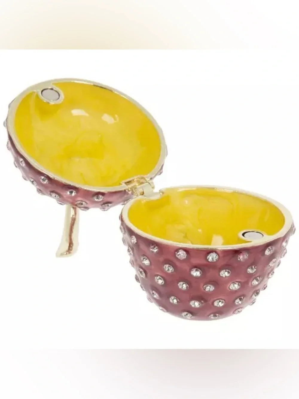 Rhinestone Apple Jewelry Box